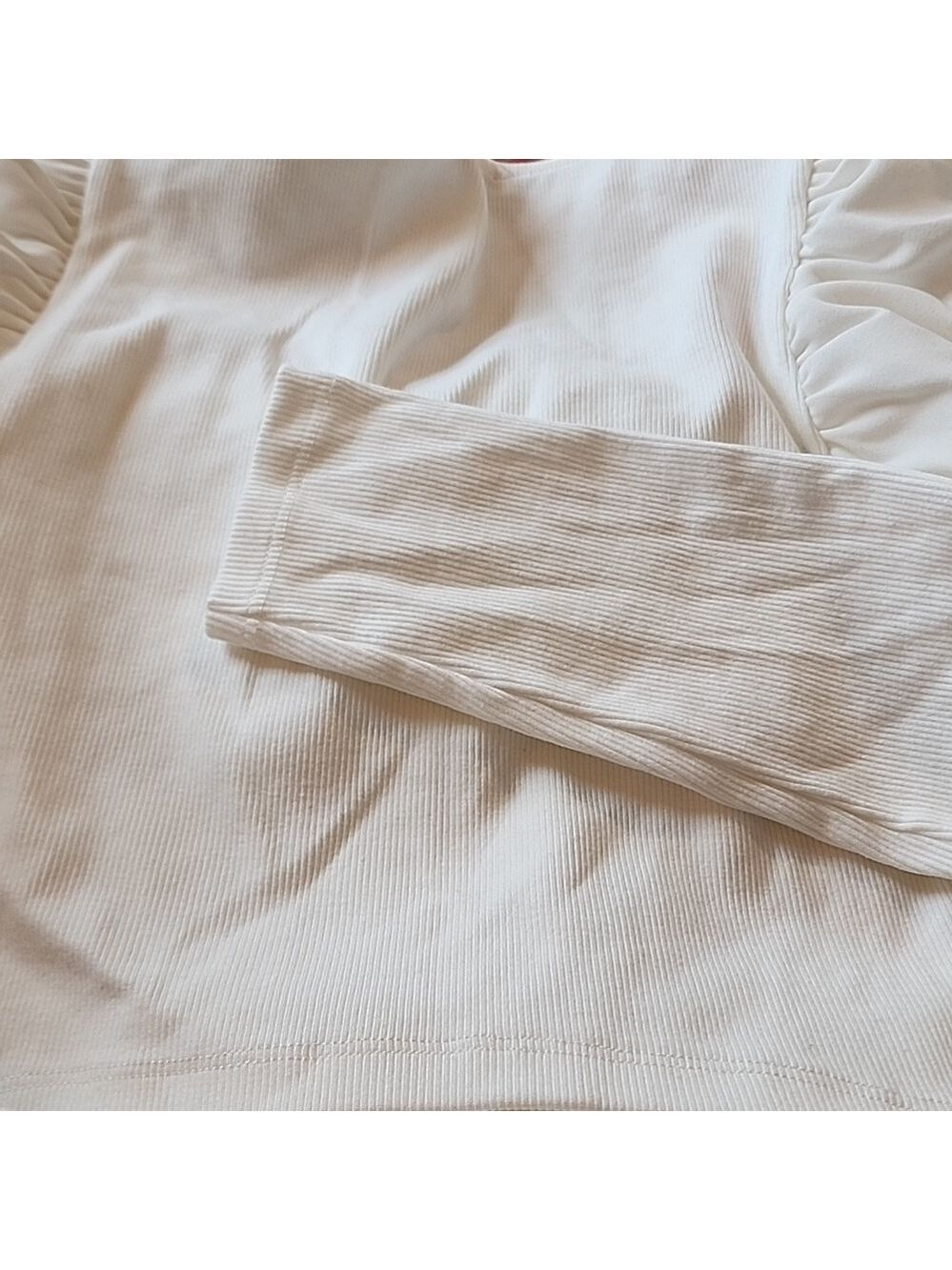 NWT Zara Ballon Sleeve Cropped Blouse, Size M - Picture 7 of 9